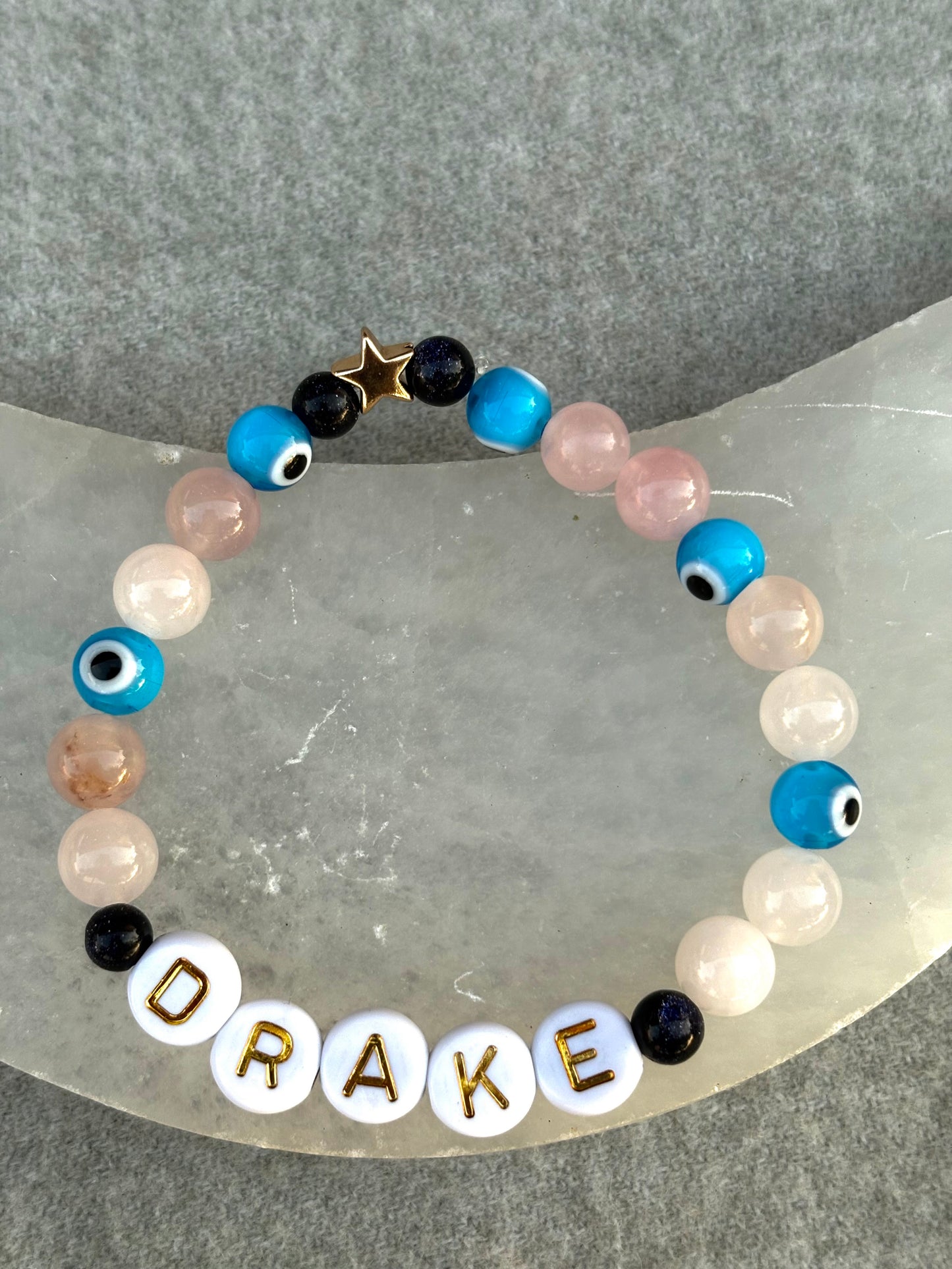 #10 Drake Maye Rose Quartz & Protection Bracelets