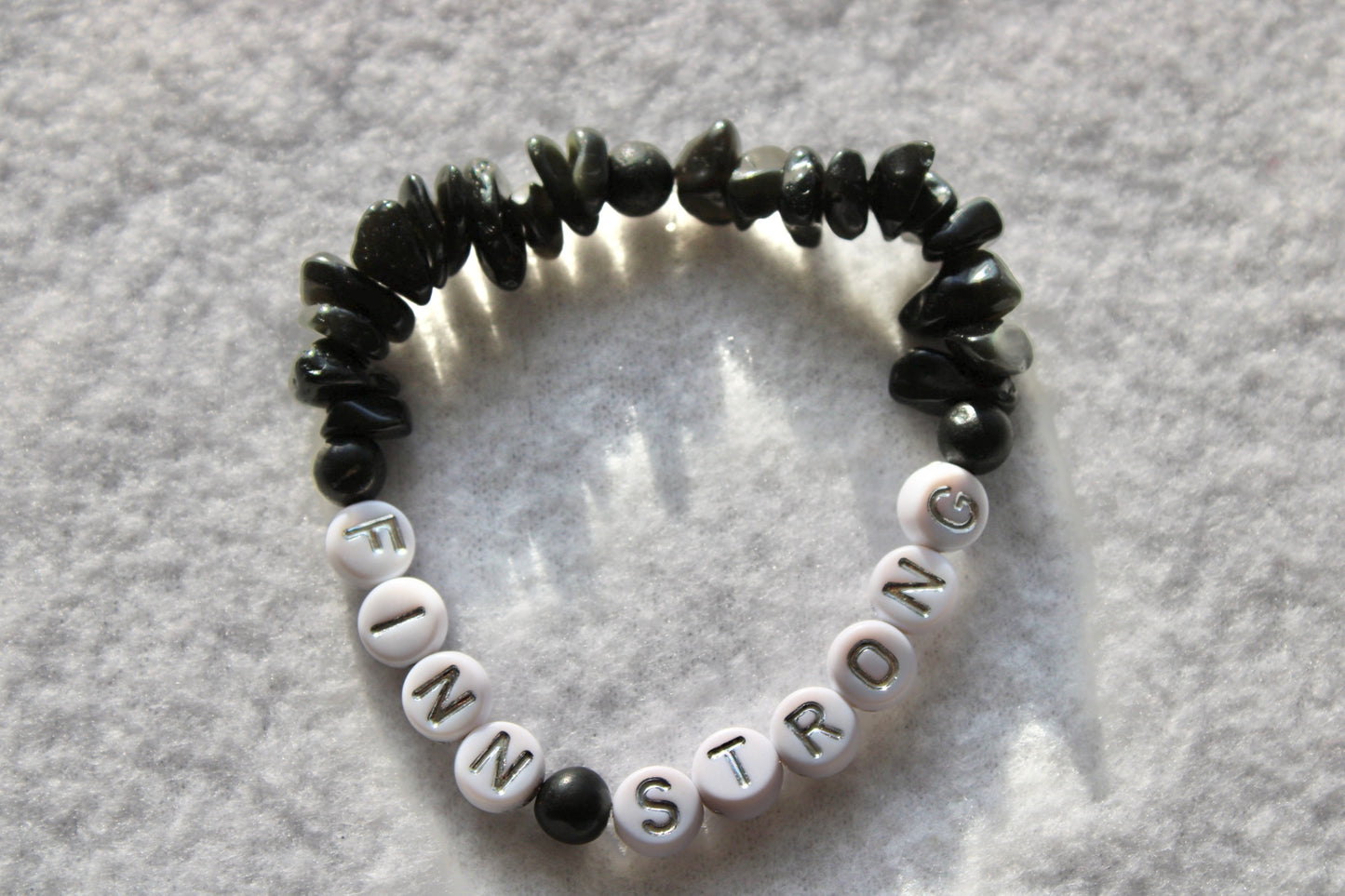 Finn Strong Bracelet- Obsidian Chips & Shungite