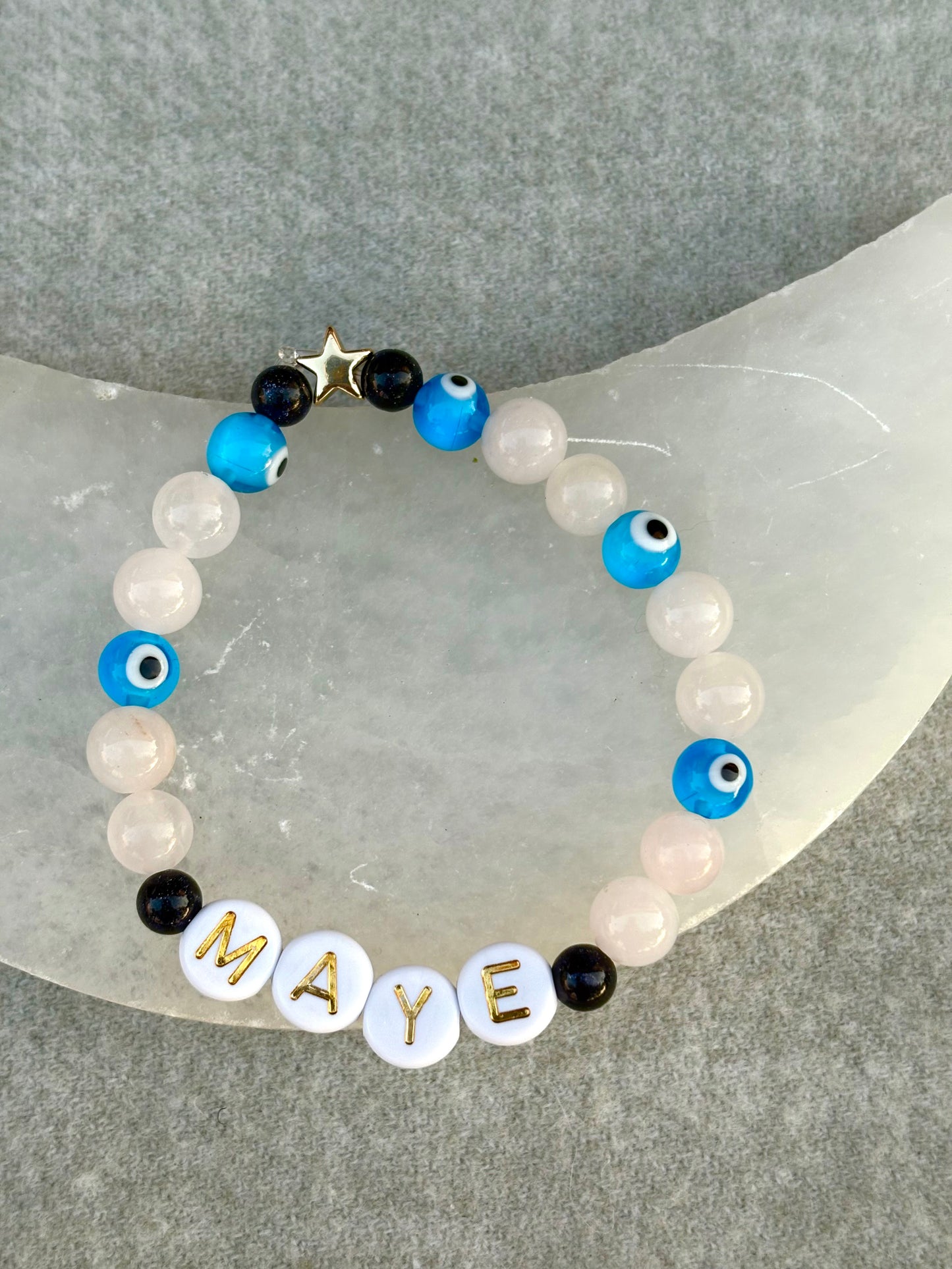 #10 Drake Maye Rose Quartz & Protection Bracelets