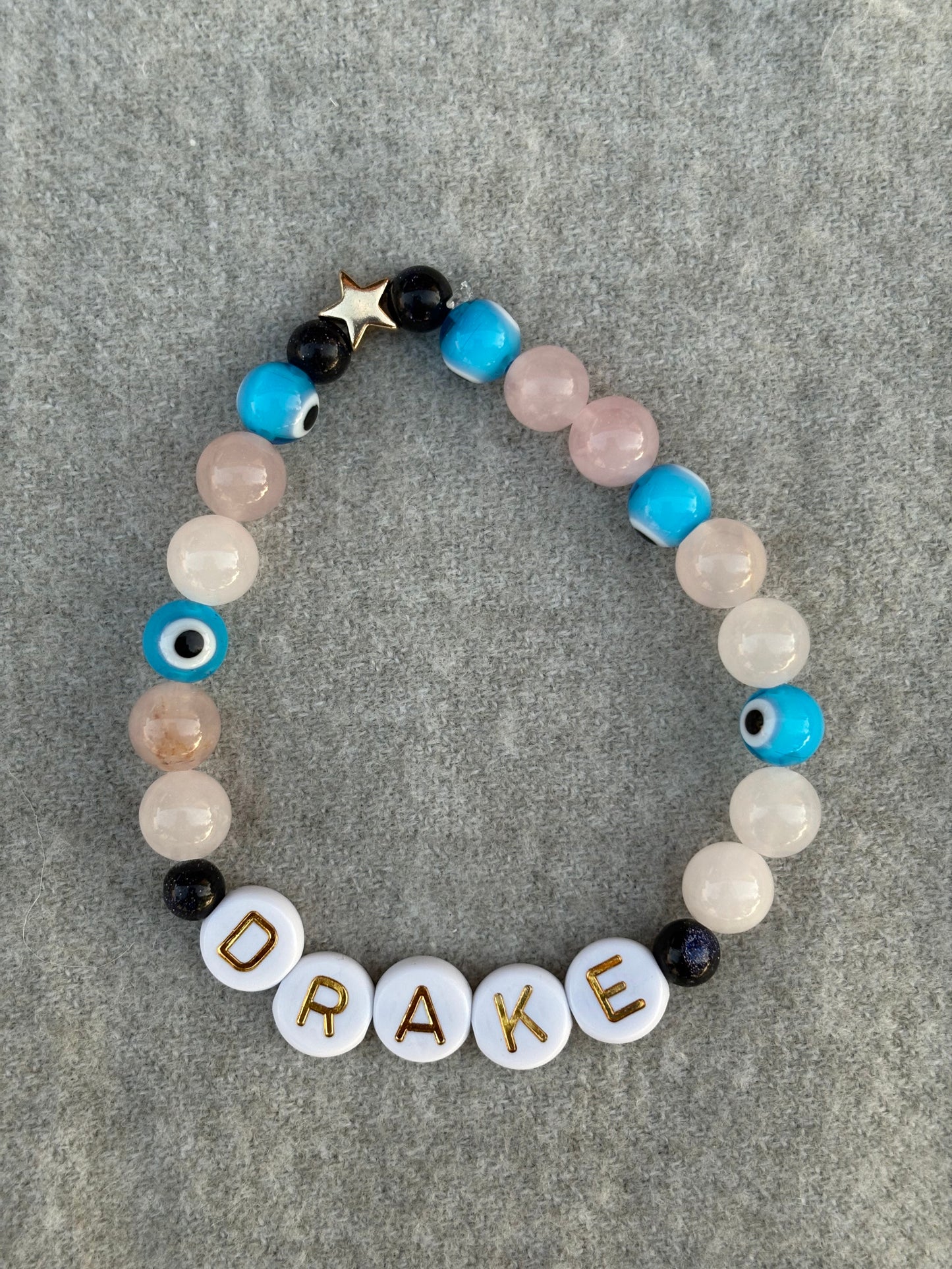 #10 Drake Maye Rose Quartz & Protection Bracelets