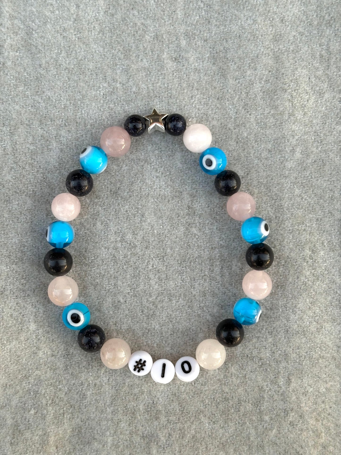 #10 Drake Maye Rose Quartz & Protection Bracelets