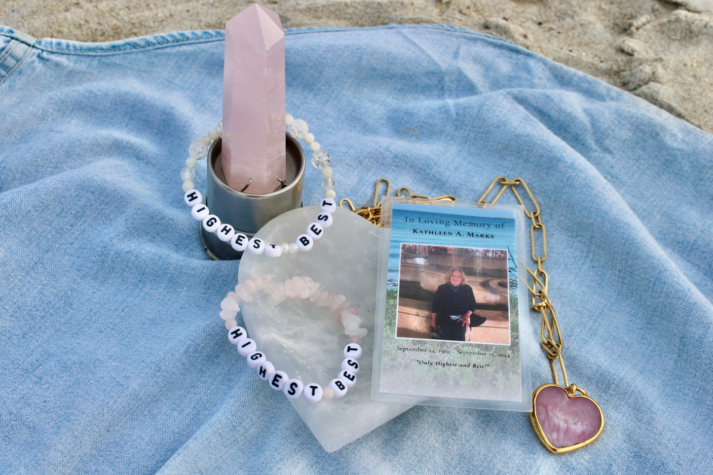Highest Best Rose Quartz, Crackled Quartz Beaded Bracelet
