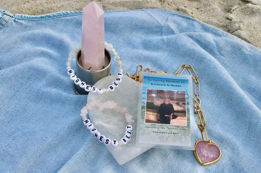 Highest Best Rose Quartz, Crackled Quartz Beaded Bracelet