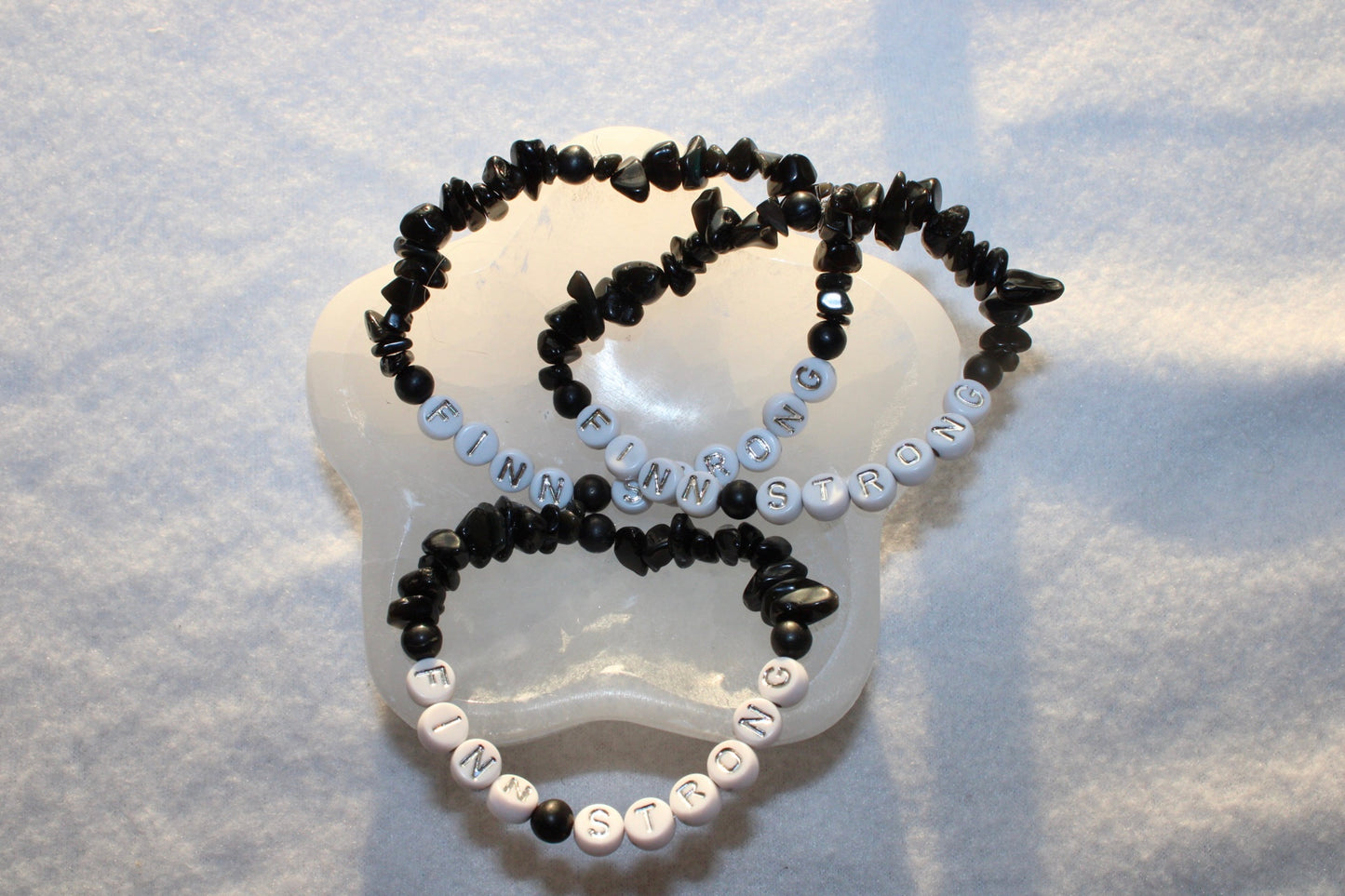Finn Strong Bracelet- Obsidian Chips & Shungite