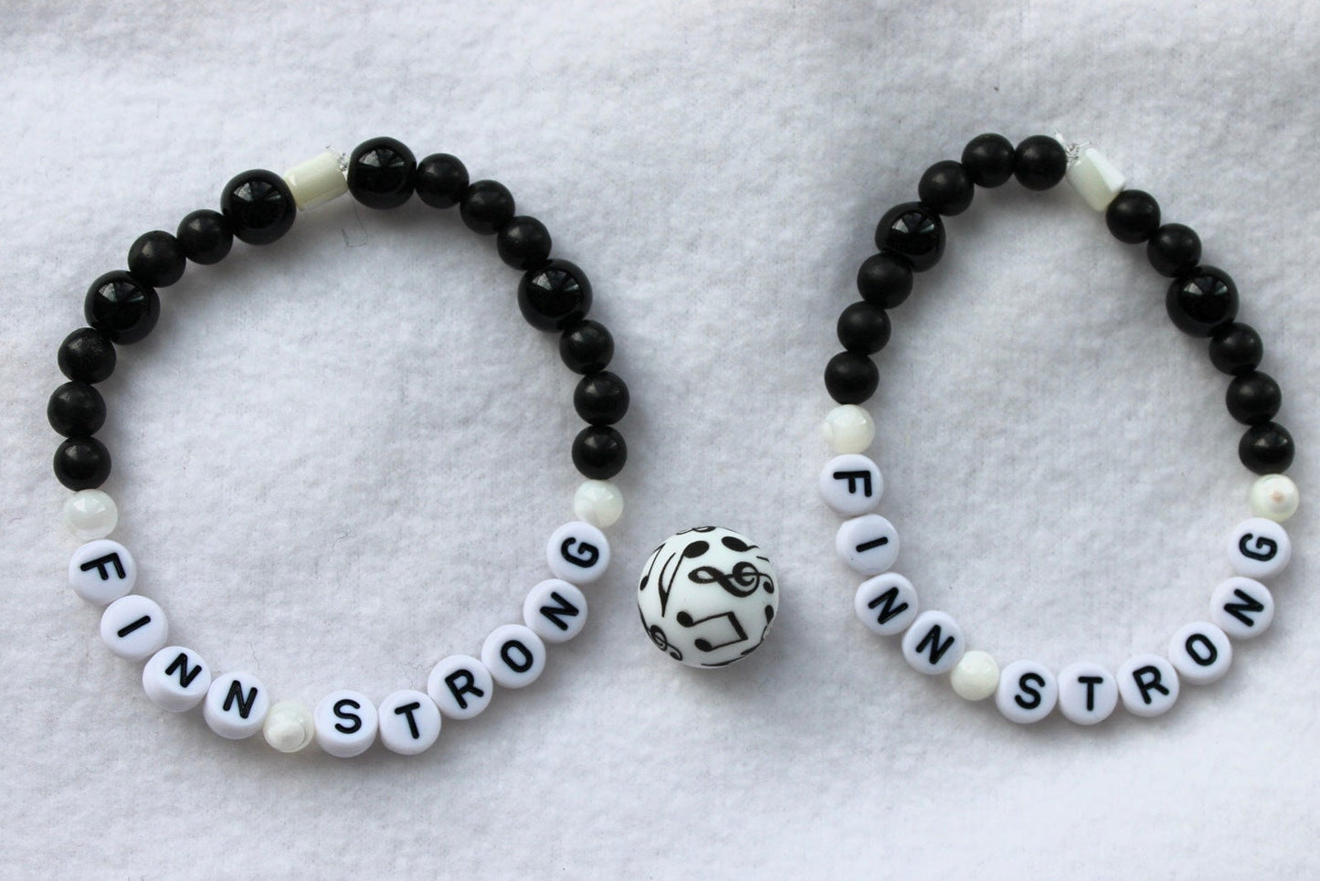 Finn Strong Bracelet- Mother of Pearl, Obsidian & Shungite