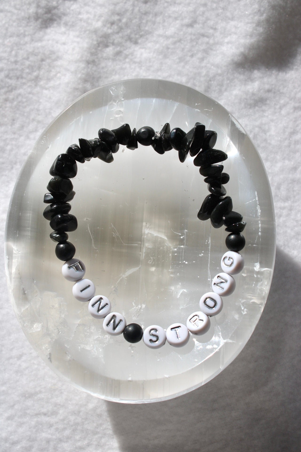 Finn Strong Bracelet- Obsidian Chips & Shungite