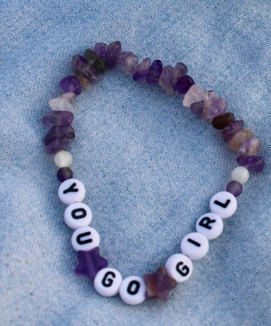 You Go Girl Amethyst Bracelt